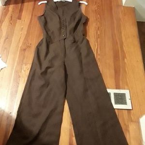 Brown pantsuit